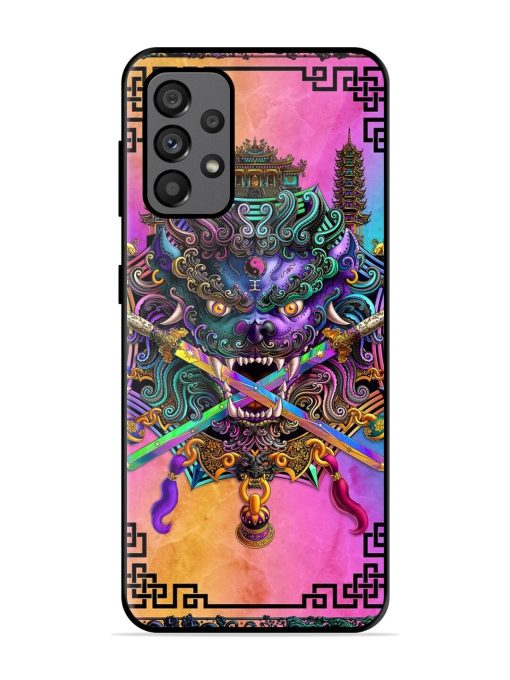 Psychedelic Fu Dog Tapestry Glossy Soft Edge Case for Samsung Galaxy A73 (5G)