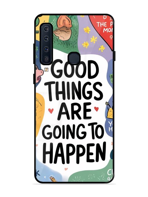 Uplifting Scribbles Glossy Soft Edge Case for Samsung Galaxy A9 (2018) Chachhi