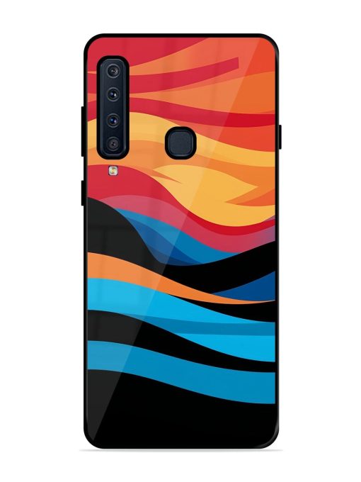 Blazing Currents Glossy Soft Edge Case for Samsung Galaxy A9 (2018) Chachhi