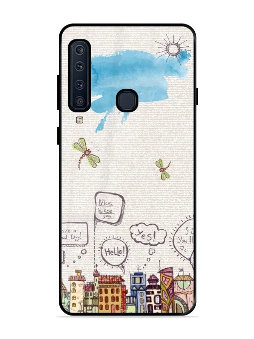 Doodle City Glossy Soft Edge Case for Samsung Galaxy A9 (2018) Chachhi