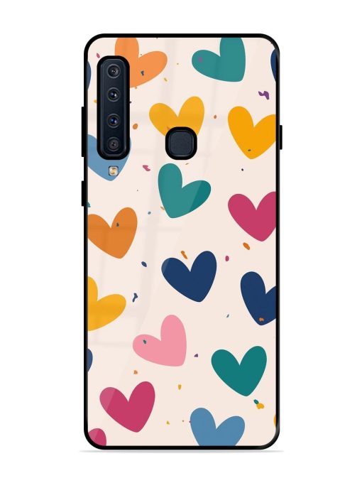 Rainbow Hearts Glossy Soft Edge Case for Samsung Galaxy A9 (2018)