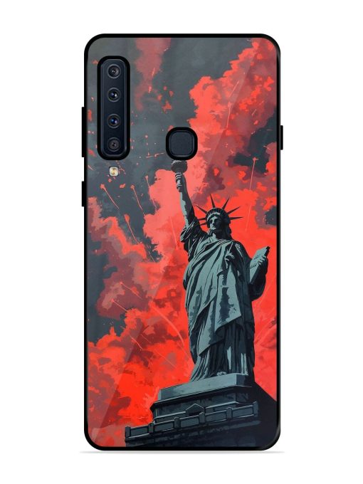 Lady Liberty'S Firework Finale Glossy Soft Edge Case for Samsung Galaxy A9 (2018) Chachhi