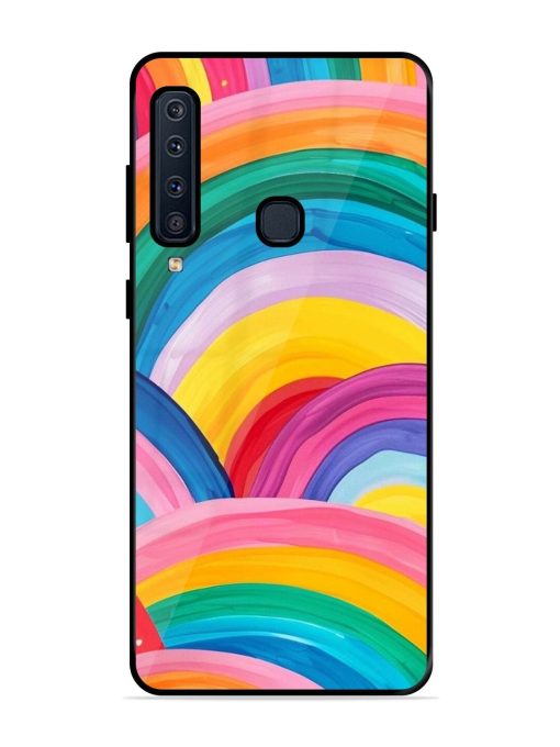 Rainbow Symphony Glossy Soft Edge Case for Samsung Galaxy A9 (2018) Chachhi