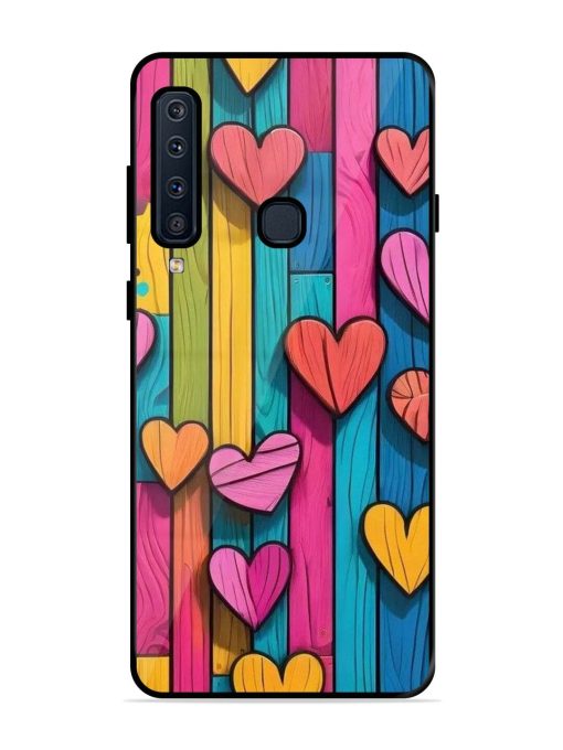 Rainbow Of Hearts Glossy Soft Edge Case for Samsung Galaxy A9 (2018) Chachhi