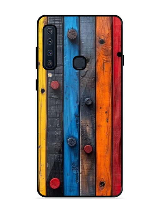 Rainbow Plank Glossy Soft Edge Case for Samsung Galaxy A9 (2018) Chachhi