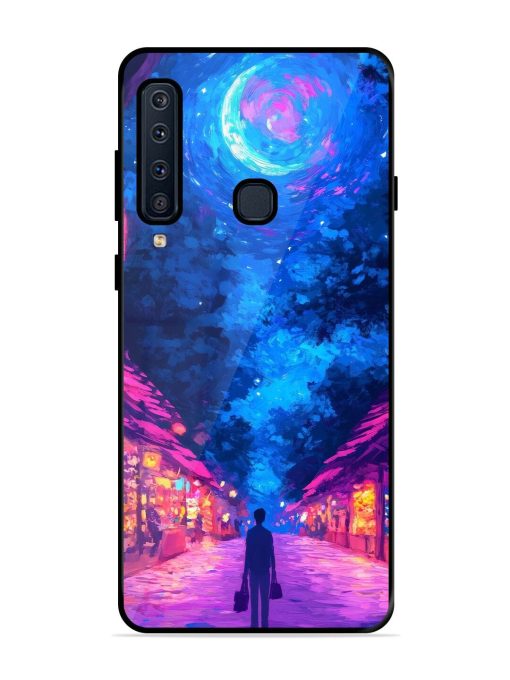 Neon Nightscape Glossy Soft Edge Case for Samsung Galaxy A9 (2018) Chachhi