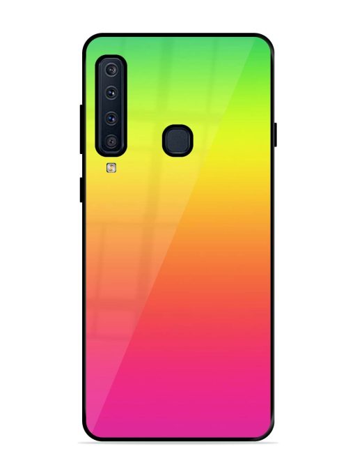 Rainbow Gradient Glossy Soft Edge Case for Samsung Galaxy A9 (2018) Chachhi