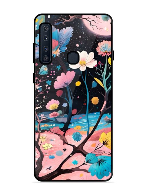 Cosmic Bloom Glossy Soft Edge Case for Samsung Galaxy A9 (2018) Chachhi