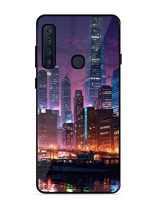 Neon Nightscape Glossy Soft Edge Case for Samsung Galaxy A9 (2018) Chachhi