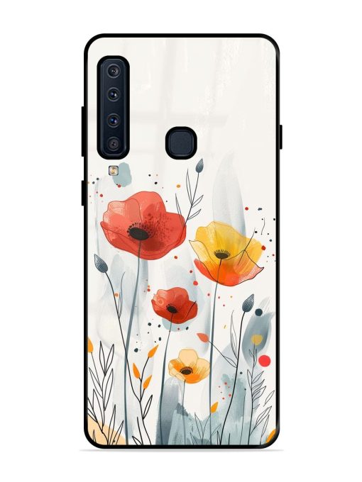 Poppy Fields Glossy Soft Edge Case for Samsung Galaxy A9 (2018) Chachhi