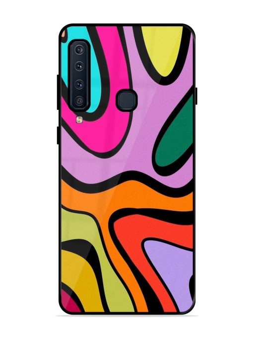 Groovy Swirls Glossy Soft Edge Case for Samsung Galaxy A9 (2018) Chachhi