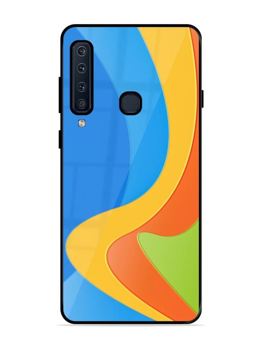 Curvy Color Cascade Glossy Soft Edge Case for Samsung Galaxy A9 (2018)