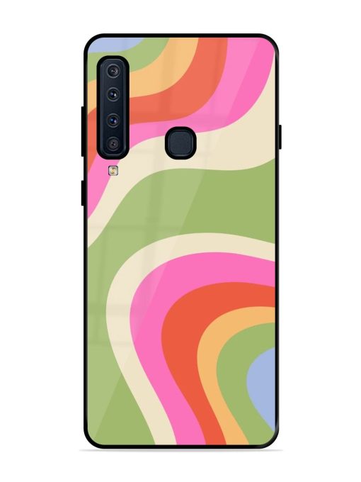 Wavy Rainbow Wonderland Glossy Soft Edge Case for Samsung Galaxy A9 (2018) Chachhi