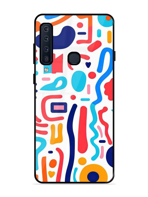 Whimsical Doodle Chaos Glossy Soft Edge Case for Samsung Galaxy A9 (2018) Chachhi