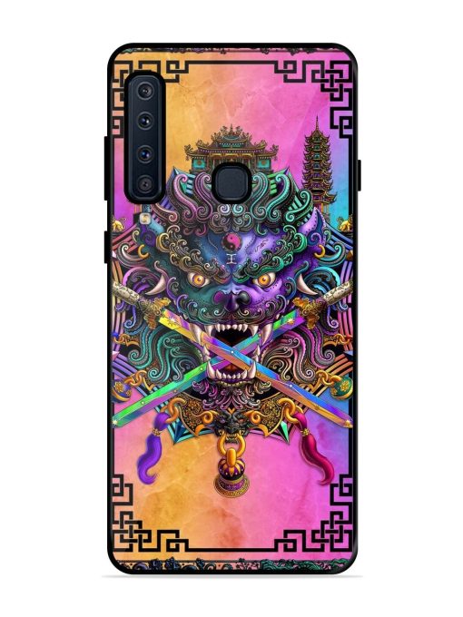 Psychedelic Fu Dog Tapestry Glossy Soft Edge Case for Samsung Galaxy A9 (2018) Chachhi