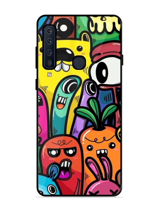 Whimsical Doodle Chaos Glossy Soft Edge Case for Samsung Galaxy A9 (2018) Chachhi