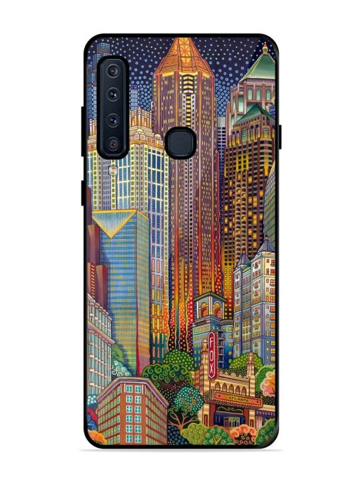 Neon Nightscape Glossy Soft Edge Case for Samsung Galaxy A9 (2018) Chachhi