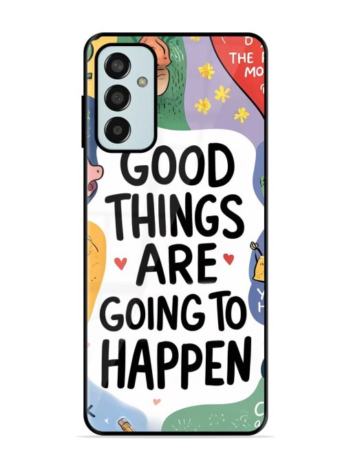 Uplifting Scribbles Glossy Soft Edge Case for Samsung Galaxy F13 Chachhi