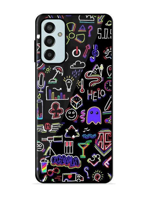 Neon Doodle Glossy Soft Edge Case for Samsung Galaxy F13 Chachhi