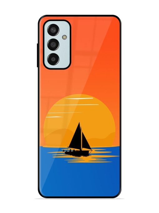 Sunset Sail Glossy Soft Edge Case for Samsung Galaxy F13 Chachhi