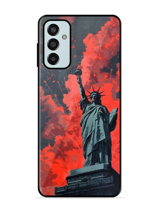 Lady Liberty'S Firework Finale Glossy Soft Edge Case for Samsung Galaxy F13