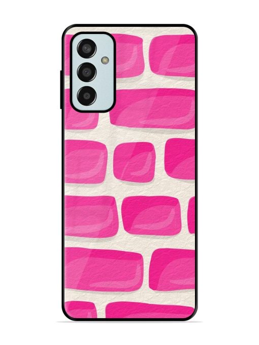 Pink Brick Wall Glossy Soft Edge Case for Samsung Galaxy F13 Chachhi