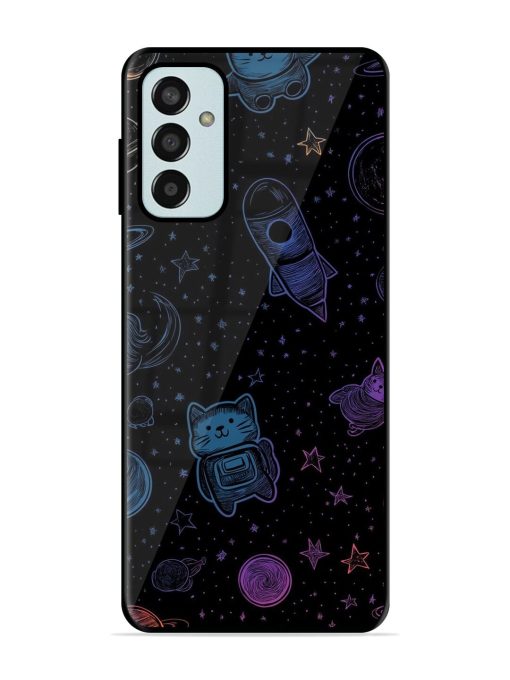 Cosmic Cat Chaos Glossy Soft Edge Case for Samsung Galaxy F13 Chachhi