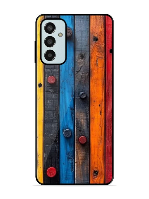 Rainbow Plank Glossy Soft Edge Case for Samsung Galaxy F13 Chachhi