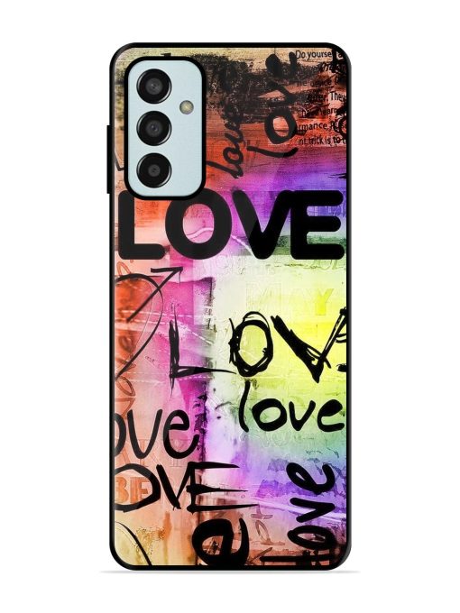 Love Graffiti Glossy Soft Edge Case for Samsung Galaxy F13 Chachhi