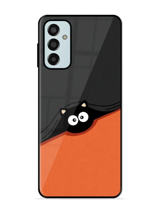 Peek-A-Boo Kitty Glossy Soft Edge Case for Samsung Galaxy F13 Chachhi