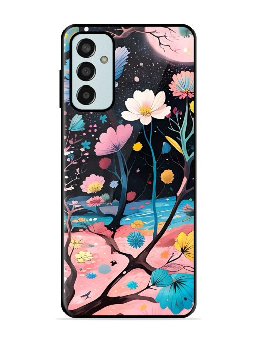 Cosmic Bloom Glossy Soft Edge Case for Samsung Galaxy F13 Chachhi