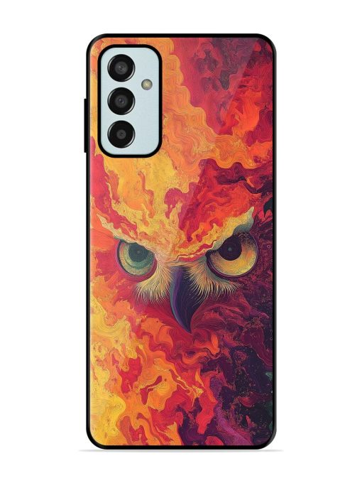 Fiery Owl Glossy Soft Edge Case for Samsung Galaxy F13 Chachhi