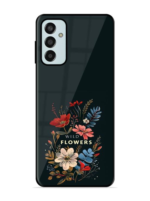 Dark Floral Glossy Soft Edge Case for Samsung Galaxy F13 Chachhi