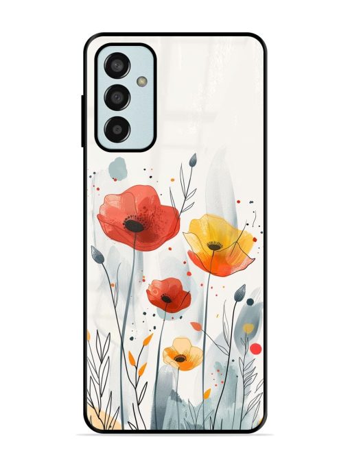 Poppy Fields Glossy Soft Edge Case for Samsung Galaxy F13 Chachhi