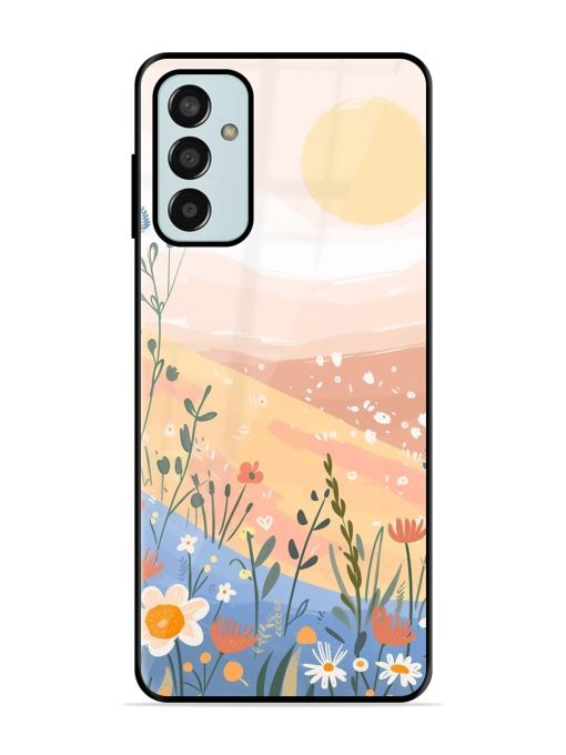 Golden Hour Blooms Glossy Soft Edge Case for Samsung Galaxy F13 Chachhi