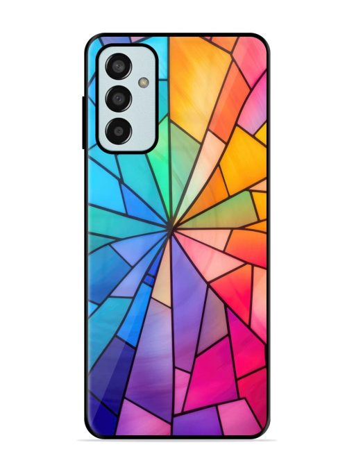 Stained Glass Kaleidoscope Of Colors Glossy Soft Edge Case for Samsung Galaxy F13 Chachhi