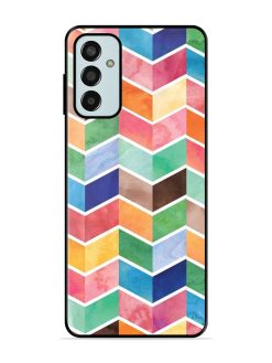 Watercolor Chevron Whimsy Glossy Soft Edge Case for Samsung Galaxy F13