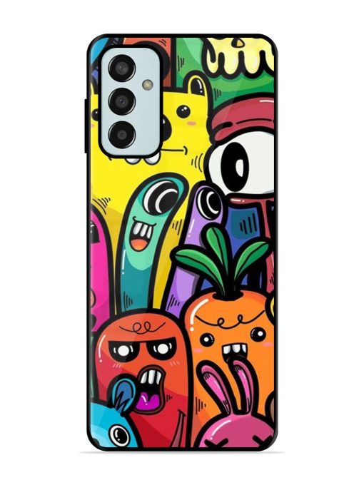 Whimsical Doodle Chaos Glossy Soft Edge Case for Samsung Galaxy F13