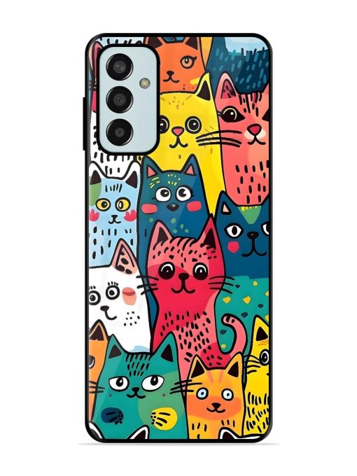 Feline Frenzy Glossy Soft Edge Case for Samsung Galaxy F13 Chachhi