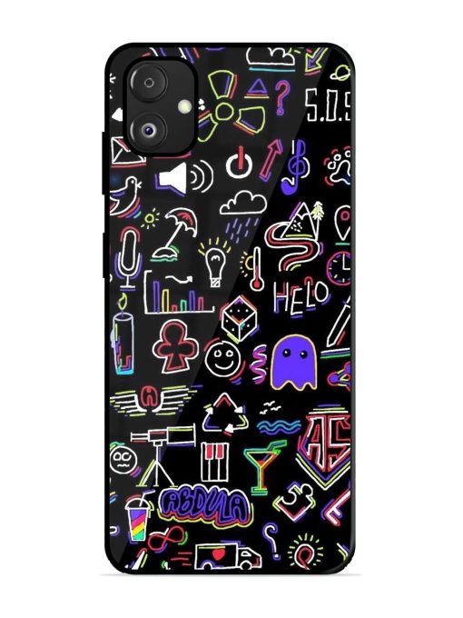 Neon Doodle Glossy Soft Edge Case for Samsung Galaxy F14 (5G) Chachhi