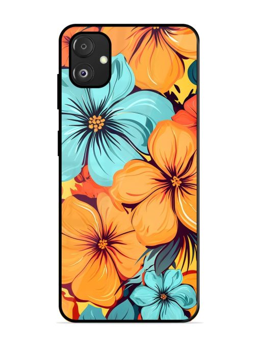 Tropical Bloom Glossy Soft Edge Case for Samsung Galaxy F14 (5G) Chachhi