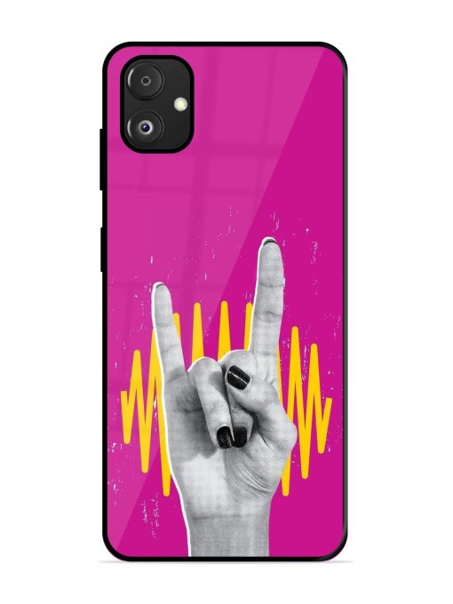 Rock Hand Glossy Soft Edge Case for Samsung Galaxy F14 (5G) Chachhi