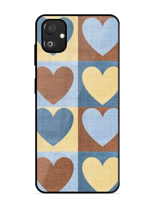 Hearts On Canvas Glossy Soft Edge Case for Samsung Galaxy F14 (5G) Chachhi