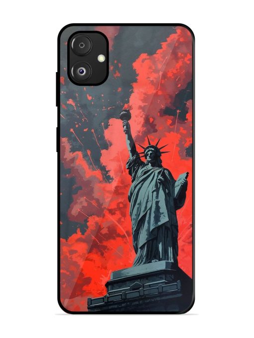 Lady Liberty'S Firework Finale Glossy Soft Edge Case for Samsung Galaxy F14 (5G) Chachhi