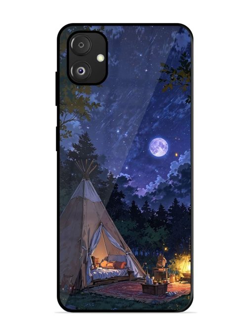 Moonlight Camping Glossy Soft Edge Case for Samsung Galaxy F14 (5G) Chachhi