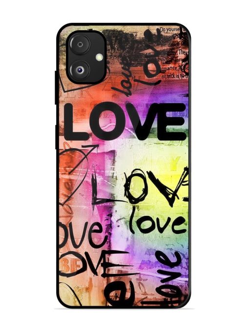 Love Graffiti Glossy Soft Edge Case for Samsung Galaxy F14 (5G) Chachhi