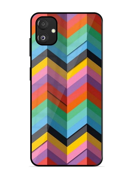 Colorful Zigzag Glossy Soft Edge Case for Samsung Galaxy F14 (5G) Chachhi