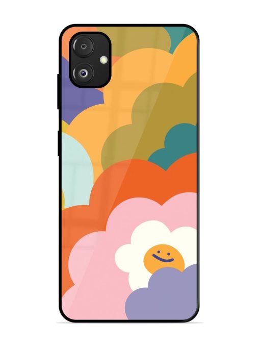 Happy Flower Power Glossy Soft Edge Case for Samsung Galaxy F14 (5G) Chachhi