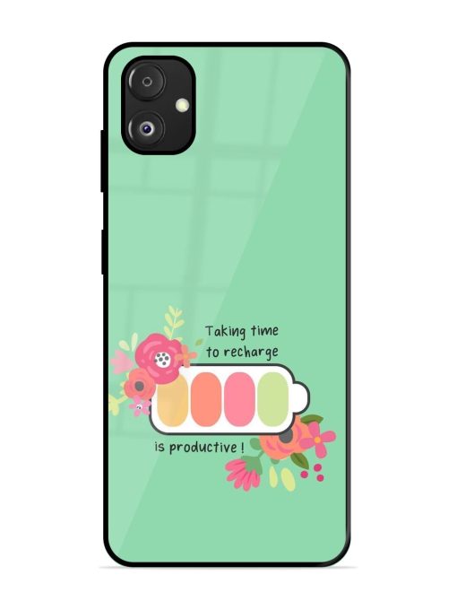 Recharge And Bloom Glossy Soft Edge Case for Samsung Galaxy F14 (5G) Chachhi