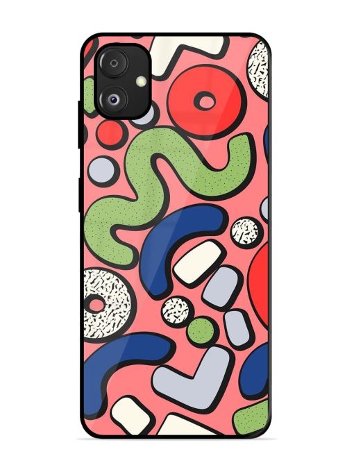 Groovy Geometric Shapes Glossy Soft Edge Case for Samsung Galaxy F14 (5G) Chachhi